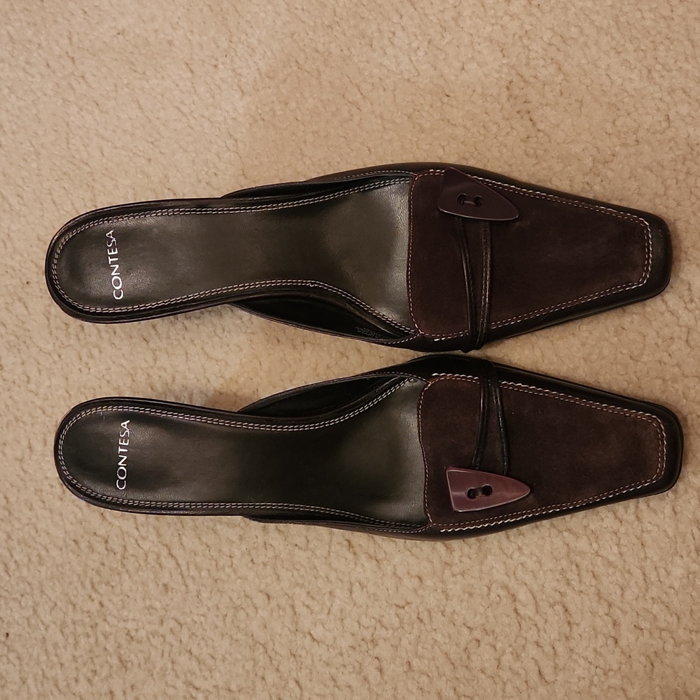 Contesa kitten heel slide size 8